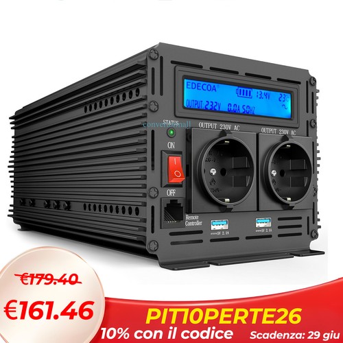 Edecoa convertitore 12v - convertitore, 220v