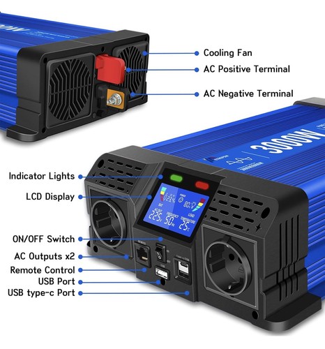 Inverter 3000 6000w 12v 220v - inverter, 3000/6000w