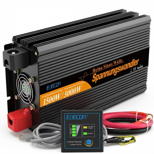 Edecoa camper inverter 1500w - inverter,