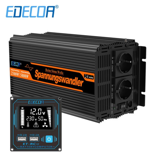 Edecoa inverter 12v 220v onda - 12v,